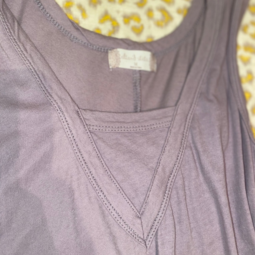 Purple Flowy Blouse Tank
